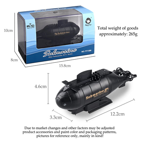 NEUSNEY Mini RC Nuclear Submarine Toy with Remote Control