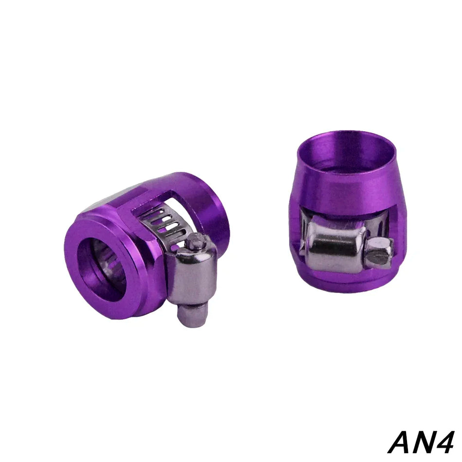 Colliers de Tuyau AN4 Aluminium 13mm, Paquet de 2 Universels pour Lignes de Carburant/Huile/Eau
