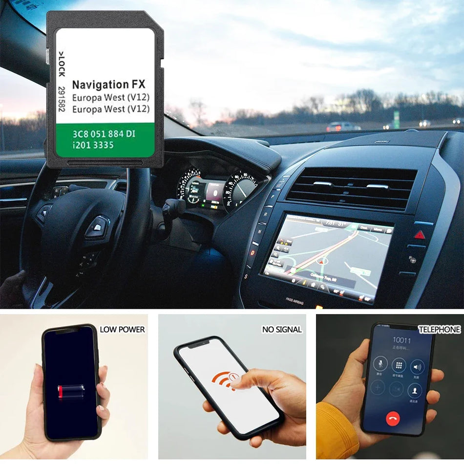 FX V12 RNS 310 WEST Europe SD Card &ndash; VW Golf 6 Navigation