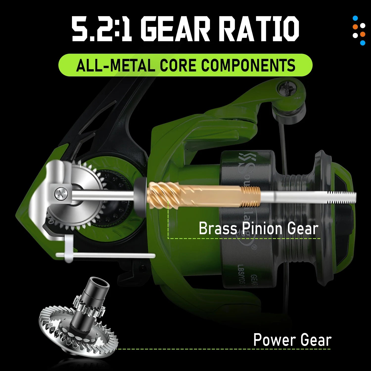 Sougayilang 4-Color Spinning Reels - Lightweight &amp; Durable for Freshwater and Saltwater