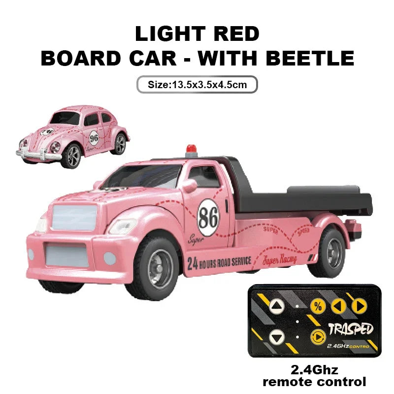 RC Car Pickup Truck One Sixty Fourth &ndash; High Speed Racing Light red 1 minicar