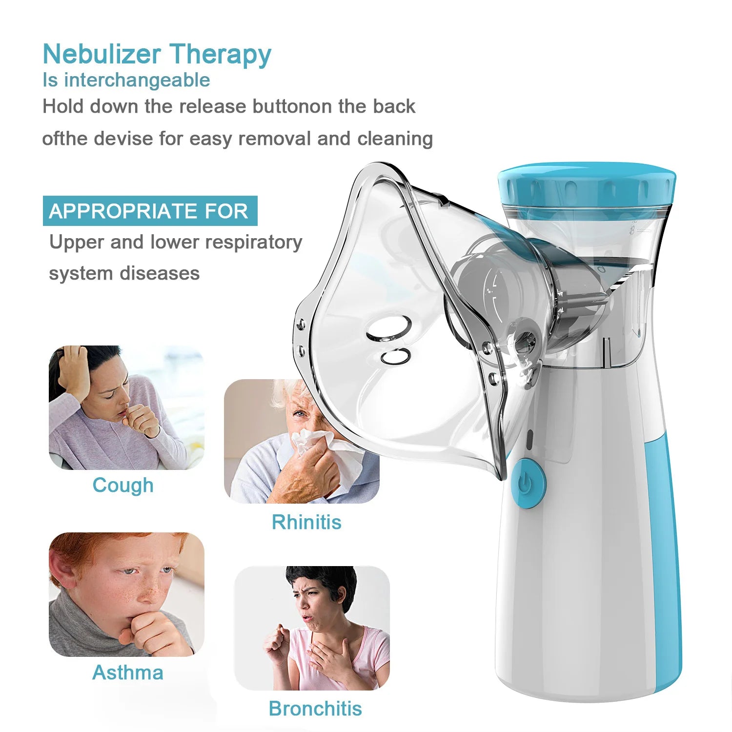 YUKUI Fingertip Pulse Nebulizer &ndash; Portable Asthma Inhaler with Dual Mode