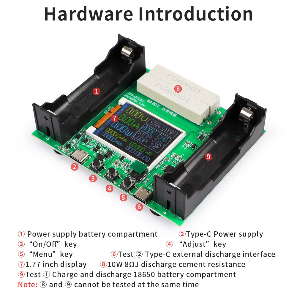 Youmile Modulo Tester Di Capacità Della Batteria Al Litio 18650 XH - Foto 6