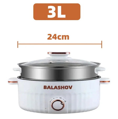 Electric Multi Cooker For Hot Pot Frying Double Layer Soup 24cm / EU