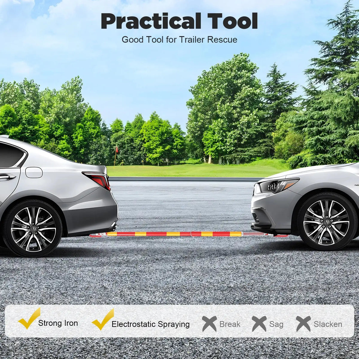 Trailer Bar 5T Towing Pole &ndash; Heavy Duty Cushioned Tow Rod