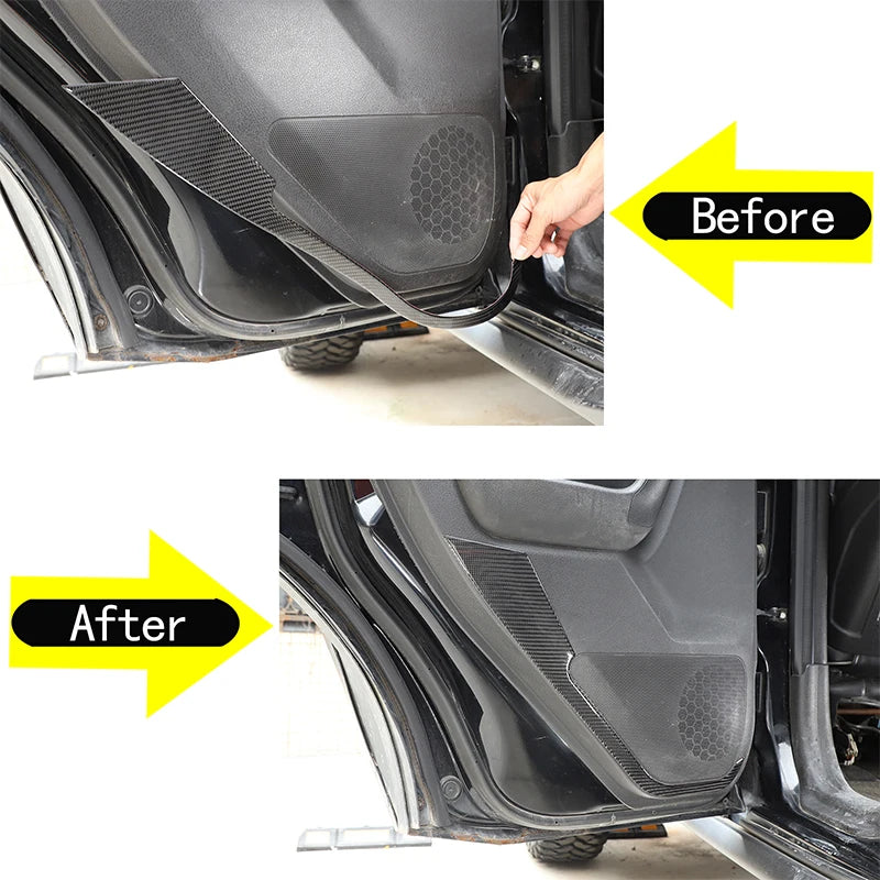 Pannello posteriore anti-calcio in fibra di carbonio morbida per portiera per Hummer H3