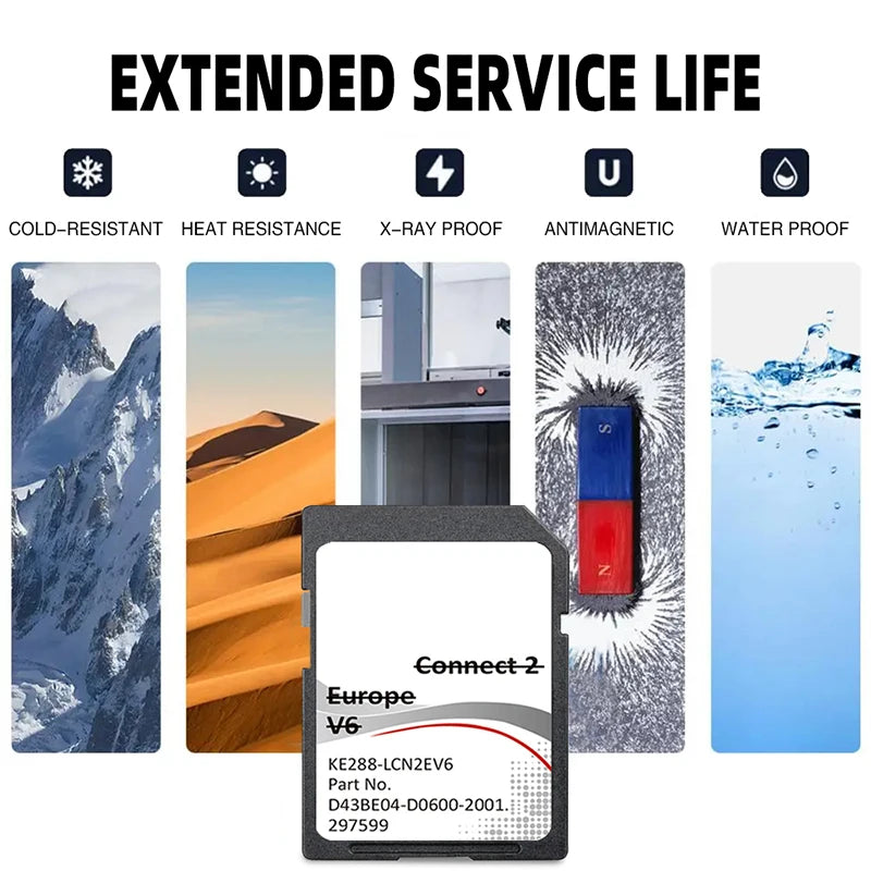 SD Card for Nissan Connect 2 V6 LCN2 SAT NAV &ndash; Europe Maps