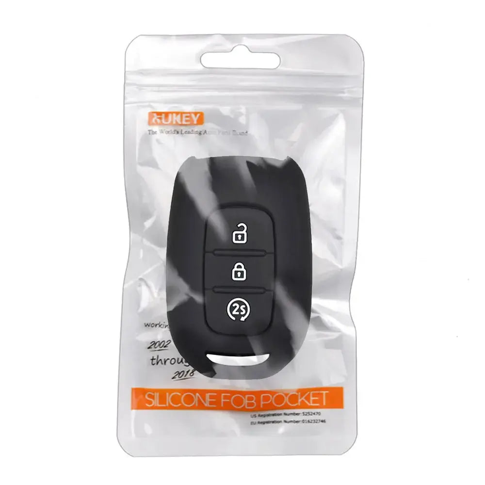 3 Button Silicone Remote Key Fob Case Cover Fit For Renault Duster Sandero Logan Clio Captur Laguna Scenic Holder 2015 2016 2017 by InterCyprus Trading Ltd