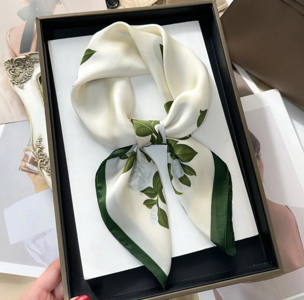 Stmanya Women 70cm Printed Silk Scarf &ndash; Elegant Versatile Headwear 6