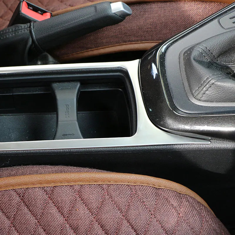 Kryt držáku na hrnky pro Ford Focus 3 MK3 LHD, leštěná nerezová ocel, snadná instalace