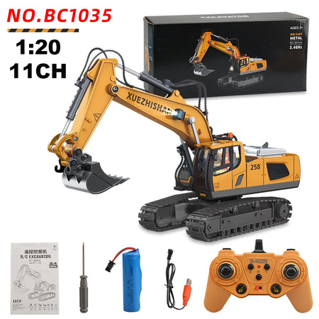 BigShu 1:24 RC Alloy Dump Truck and Excavator Set for Kids NO.BC1035