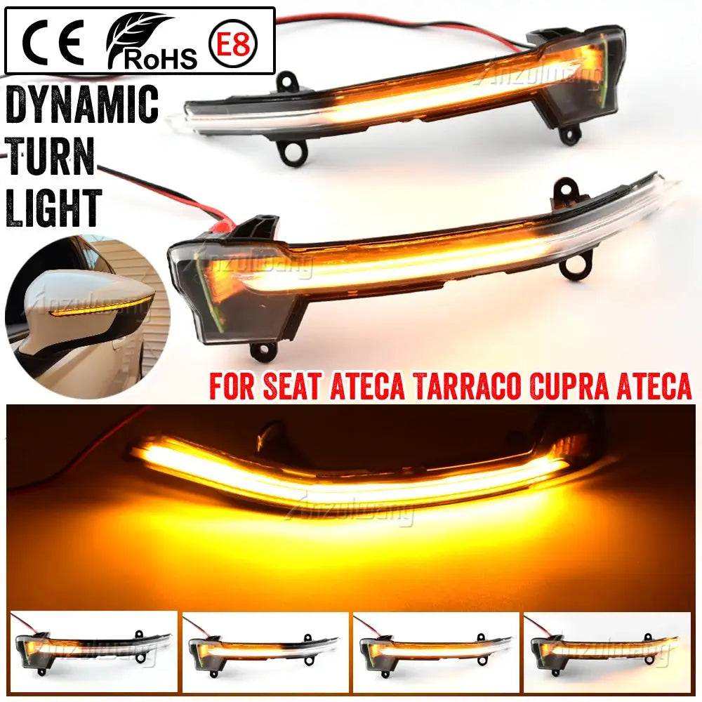 Dynamic LED Side Mirror Signal Lights For SEAT Ateca Tarraco by InterCyprus Trading Ltd