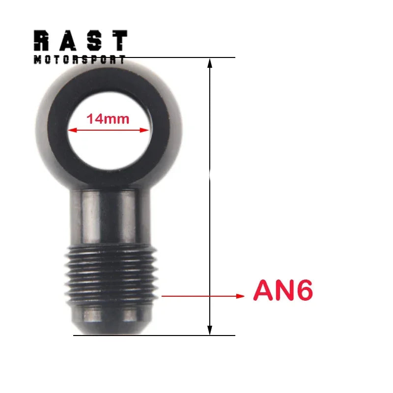 Aluminium-Banjo-Adapterbolzen für Bremsanschlüsse AN3 bis AN10, 12 14 16 18mm