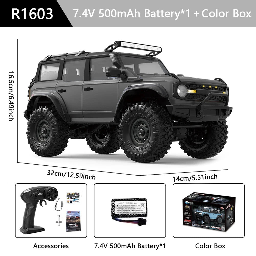 HB R1601 RC Car 1:16 4WD Off Road Model &ndash; LED Lights R1603
