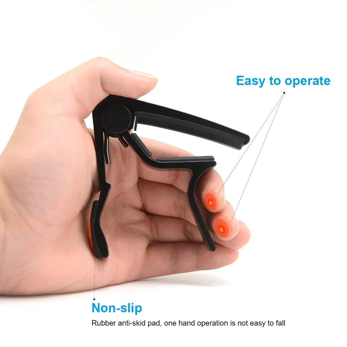 Guitar Capo Black &ndash; One Handed Quick Release For Easy Use