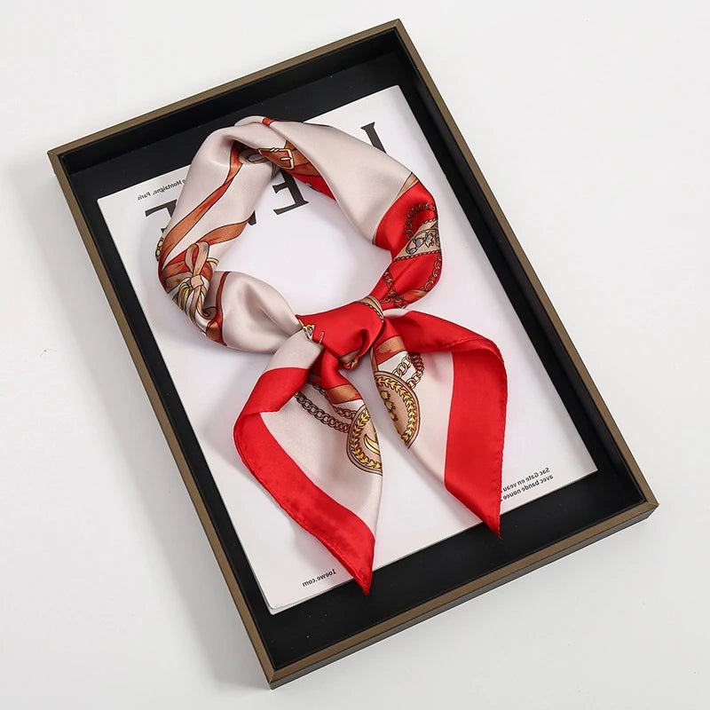 2024 Luxury Square Silk Scarf &ndash; Versatile Fashion Accessory JNC086-04