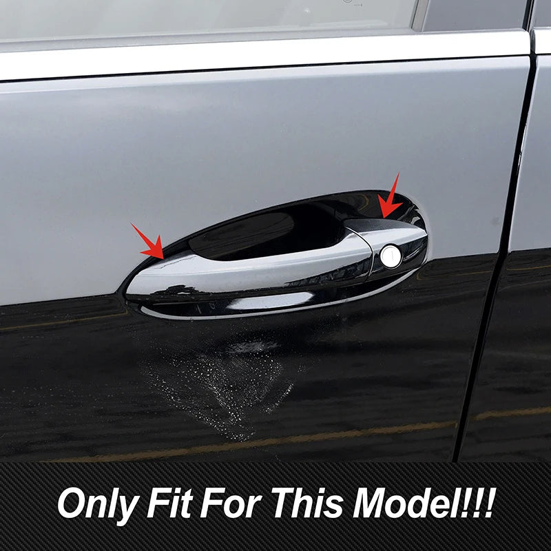 Carbon Fiber Car Door Pull Handle Covers for Mercedes Benz C, E, GLK, ML, CLA Classes (W166, W117, X204, W204) - Exterior Styling Accessories