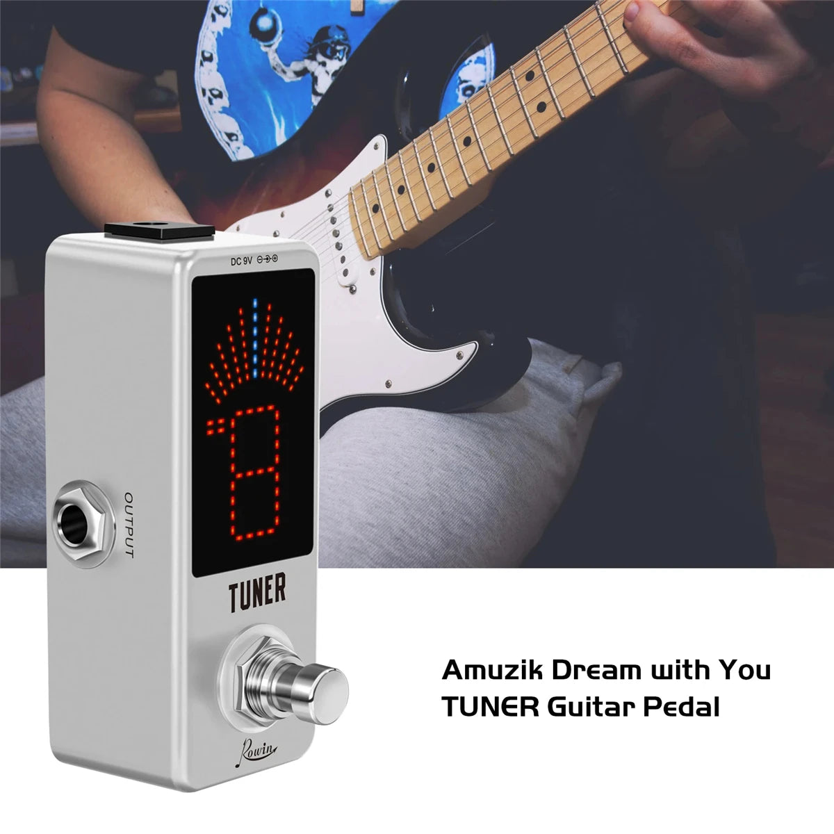 Rowin LT910 Guitar Tuner Pedal &ndash; Ultra-Precision Tuning