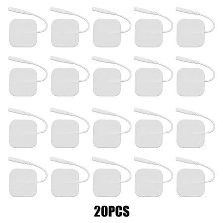 SUOLAER Non-Woven Fabric Self-Adhesive TENS Electrodes Pads for Physiotherapy 20pcs 4x4cm