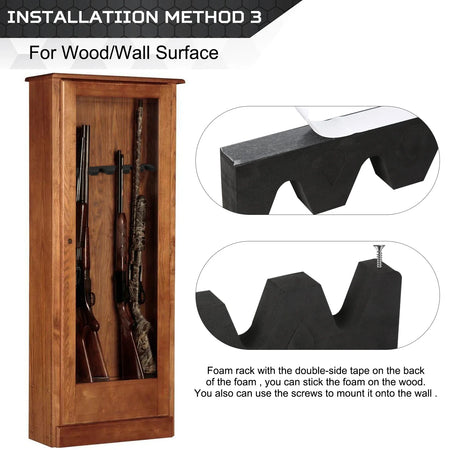 Tactical Foam Gun Rack Wall Mount Pro &ndash; Magnetic Strip