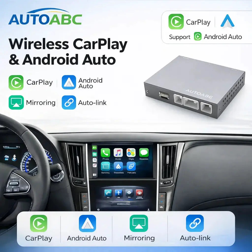 New Upgrade Wireless CarPlay Android Auto Module for Infiniti QX50 Q50L Q50 Q60 QX60 Armada Y62 Mirror Link AirPlay Decoder Box by InterCyprus Trading Ltd