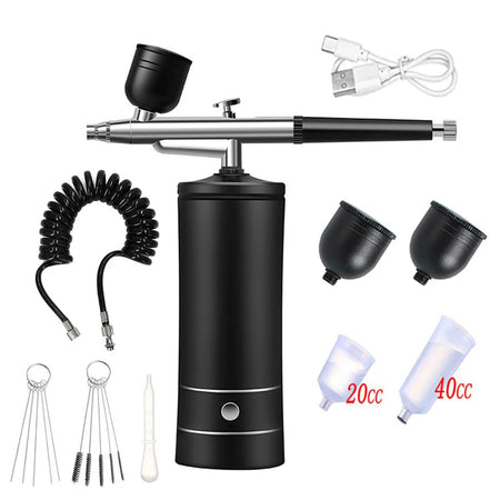 ZHIYU K10 Airbrush Nail Kit &ndash; Portable Sprayer For Nails Black Set 1