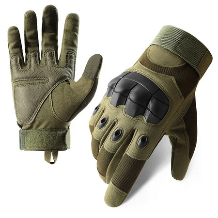 Tactical Touchscreen Gloves &ndash; Palm Padding And Hard Shell Amygreen / XL / CHINA
