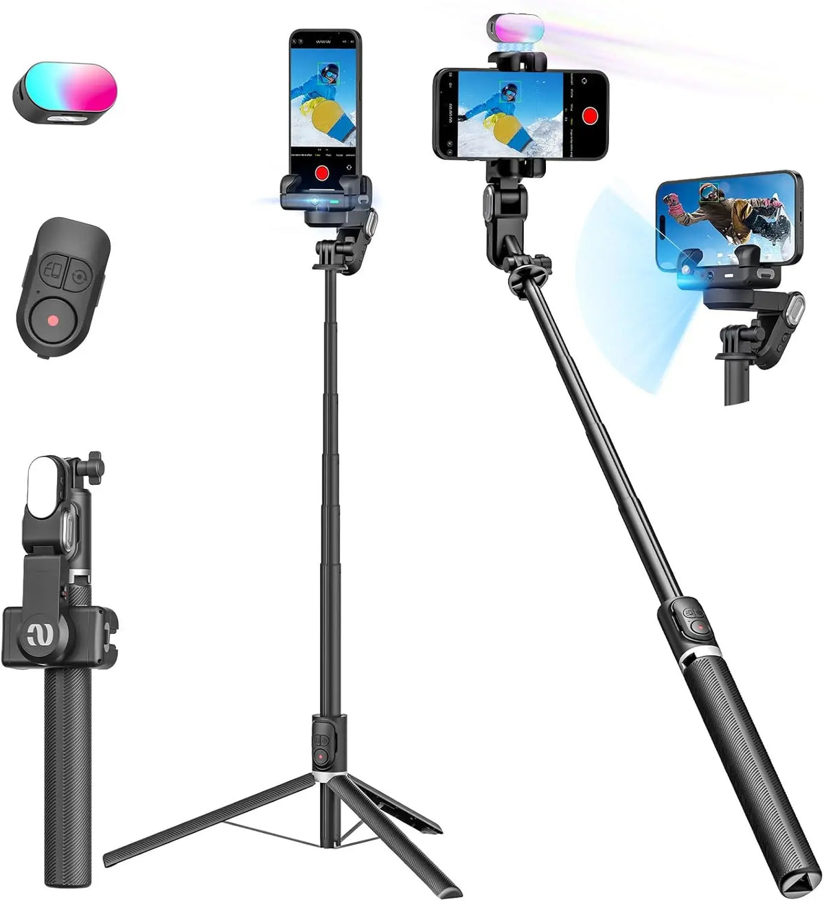 AOCHUAN 1-Axis Handheld Gimbal Stabilizer &ndash; AI Face Tracking and Gesture Operation