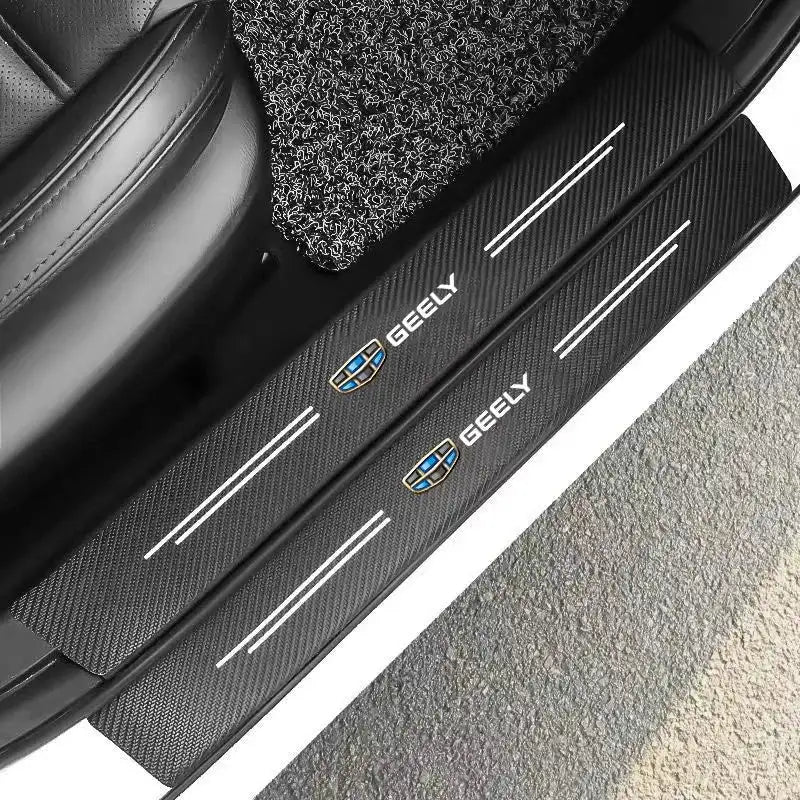Carbon Fiber Car Door Sill Protector Sticker For Geely Cars