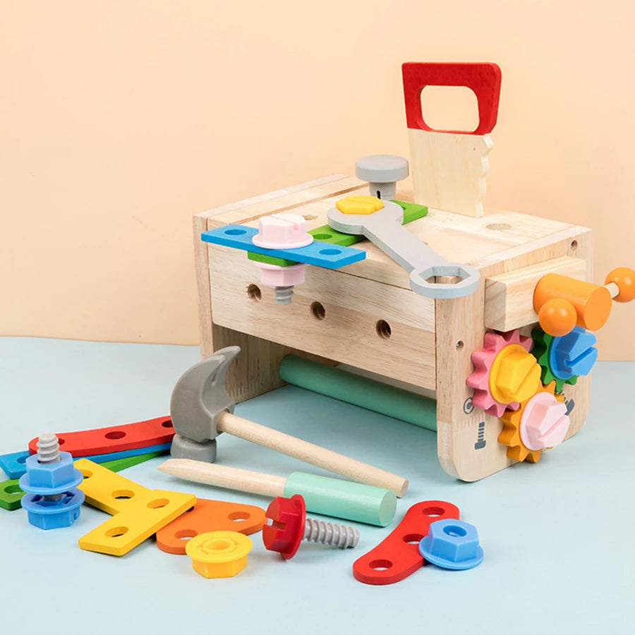 Kids Tool Bench Wooden Set &ndash; Montessori Educational Play