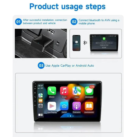 2025 2-in-1 Wireless Android Auto &amp; Apple CarPlay Dongle for Suzuki Ignis - Seamless Plug and Play Car Accessory