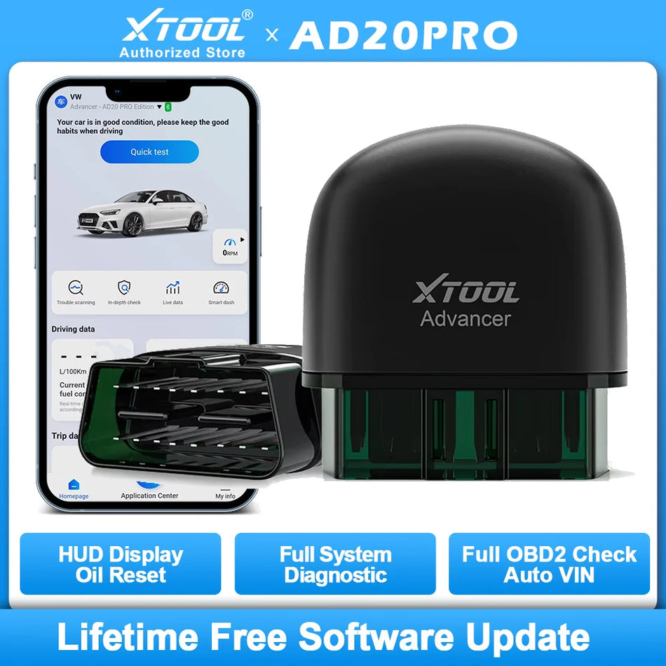 OBD2 Bluetooth-Scanner für alle Systeme, XTOOL AD20Pro, Öl-Reset, kostenlose Updates