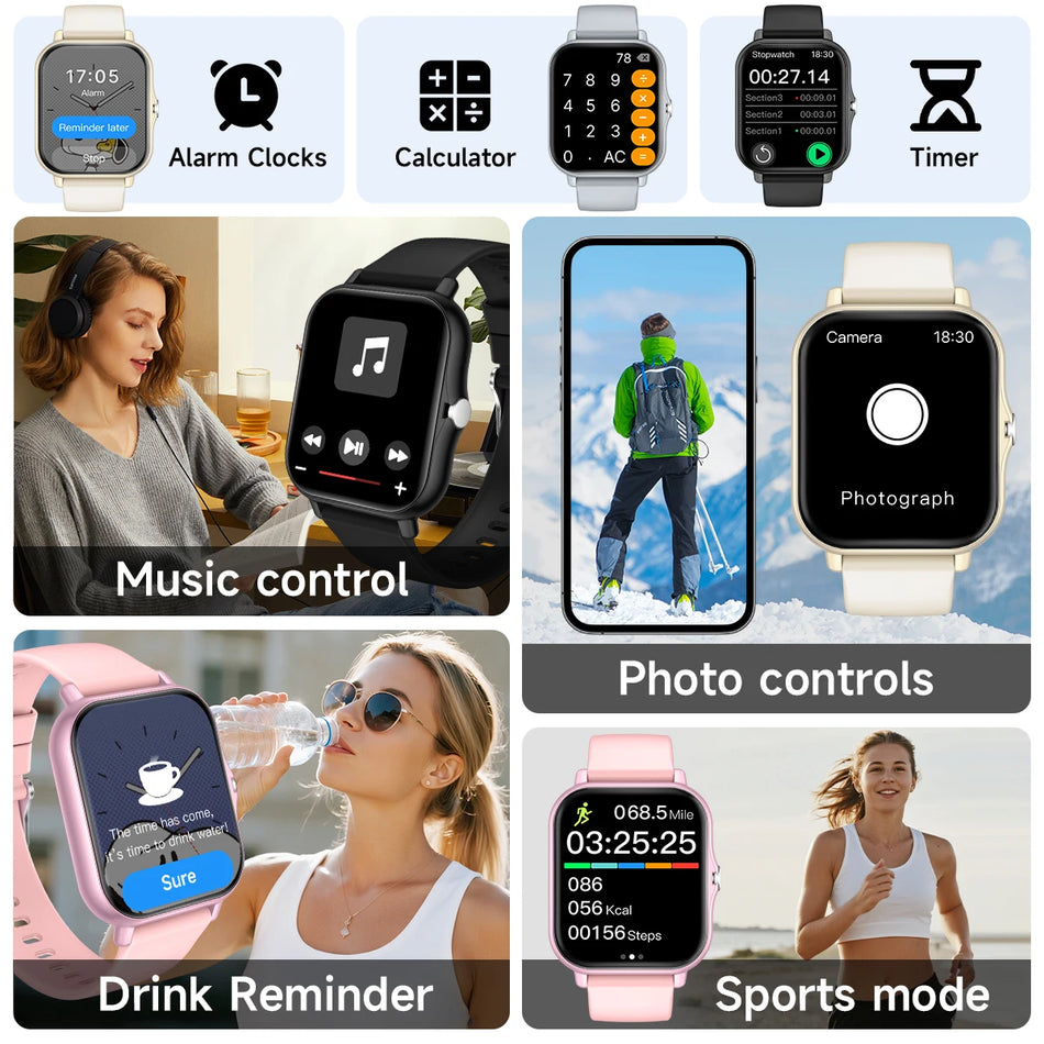 Έξυπνο Ρολόι 1.83 Ίντσας HD Οθόνη Αφής για Android και iOS, Βοηθός Φωνής