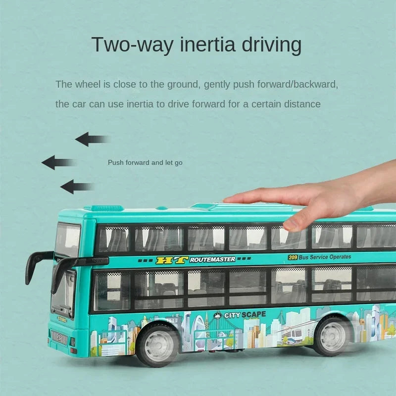 Double-Decker Bus Diecast &ndash; Pull-Back Action Vehicle
