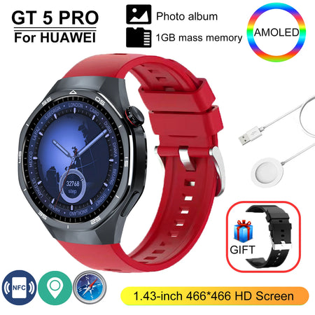GT 5 Pro 2025 &ndash; 24h Blood Pressure Monitoring And NFC GPS Red / NFC 400mAh