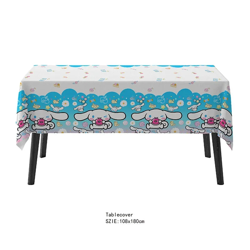 Cinnamoroll Kids Birthday Party Tableware Set Tablecloth 1Pcs