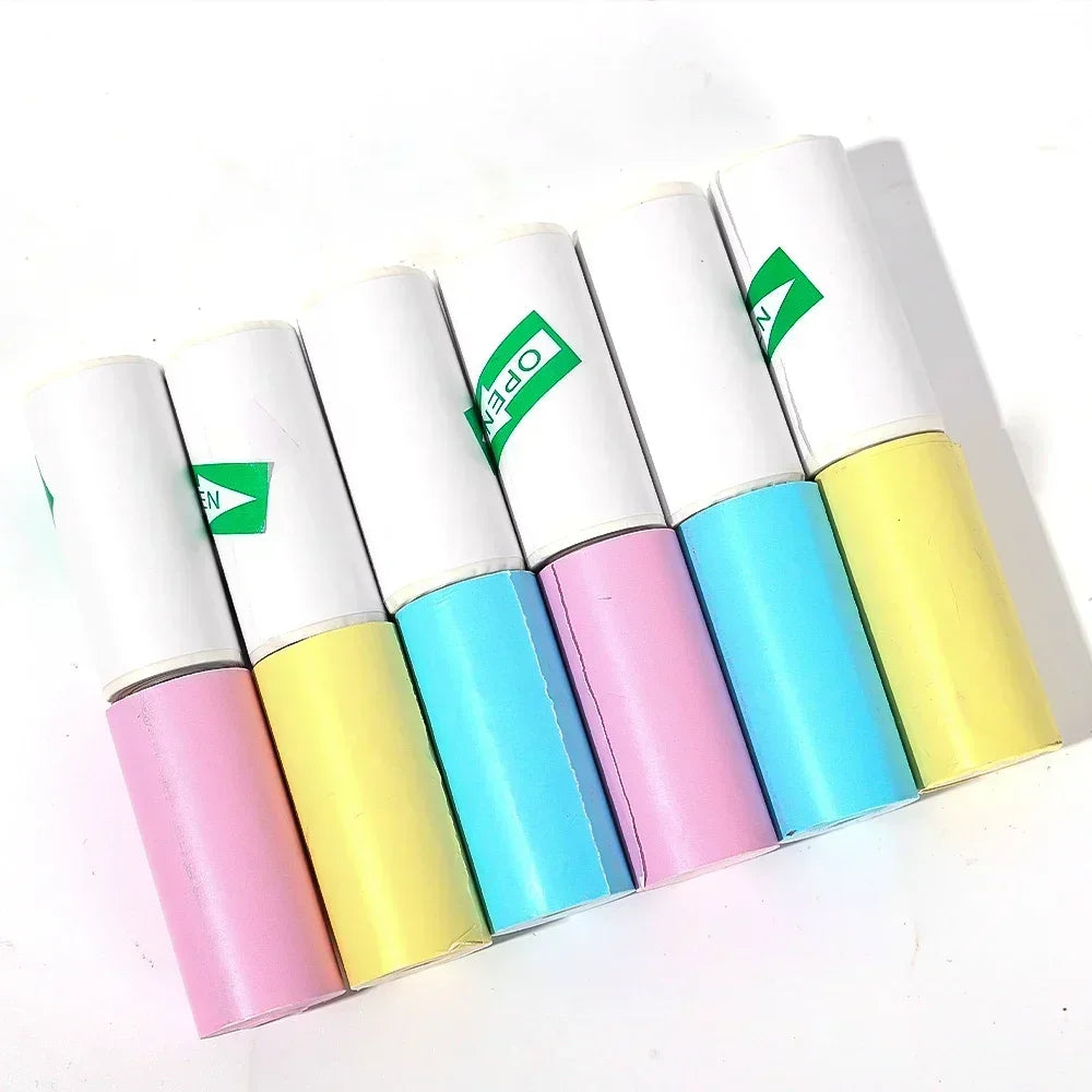 Mini Printer Sticker Paper 57x25MM - 1/3/5 Rolls for Instant Cameras