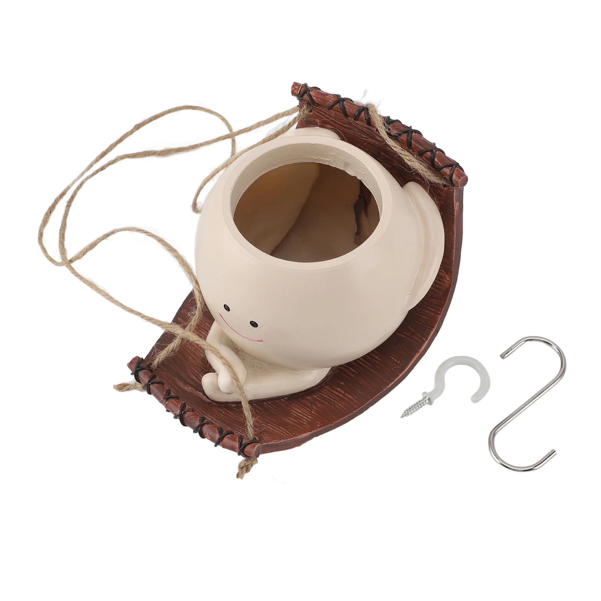 Swing Face Planter Pot &ndash; Weatherproof Indoor Decor Fun A