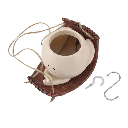 Swing Face Planter Pot &ndash; Weatherproof Indoor Decor Fun A