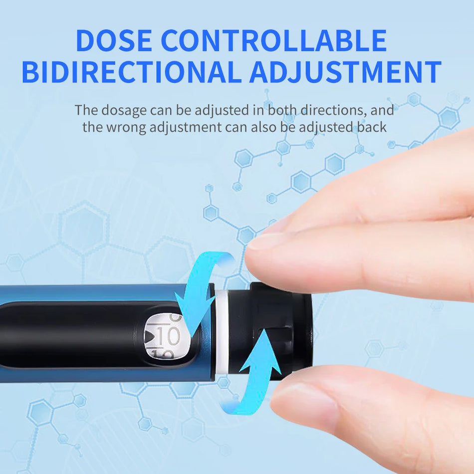 Pluma de insulina reutilizable para jeringas de 3 ml, conforme a la ISO 11608-3 para diabéticos.
