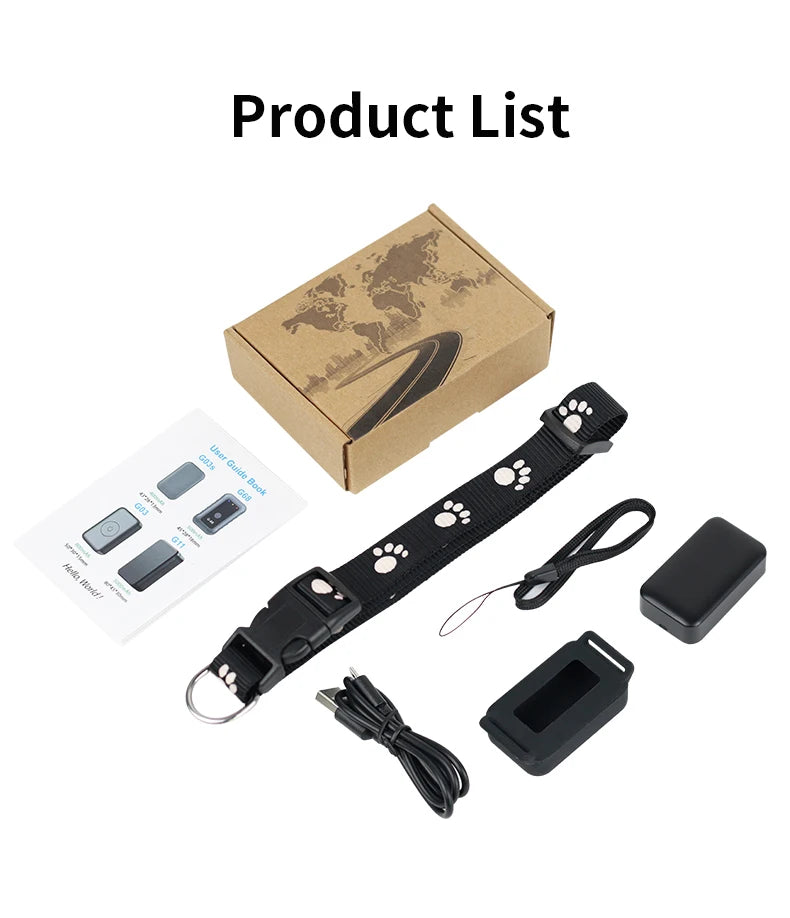 P03 Pet GPS Tracker &ndash; Quadruple Precise Positioning black