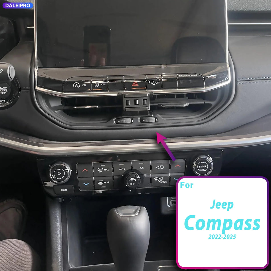 Държач за телефон в колата с 66W зареждане за Jeep Compass Commander 2022-2025