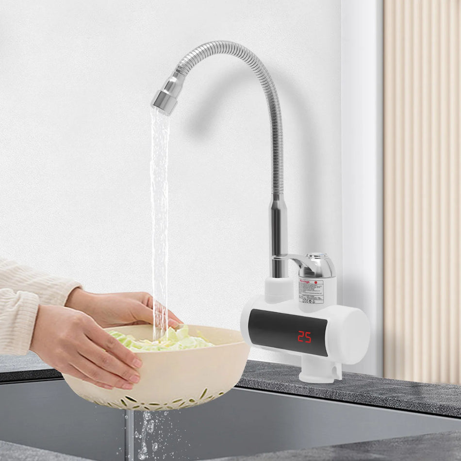 Calentador de Agua Eléctrico – Pantalla de Temperatura en Tiempo Real