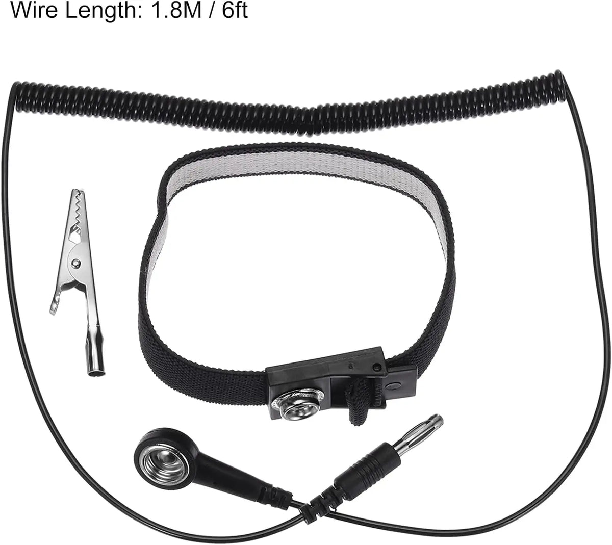 Anti-Static Wrist Strap Grounding 2 Pack &ndash; Adjustable Fit