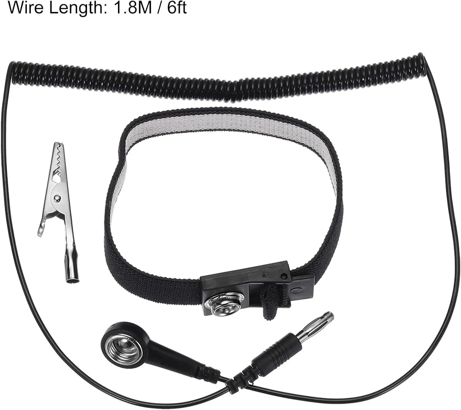 Anti-Static Wrist Strap Grounding 2 Pack &ndash; Adjustable Fit