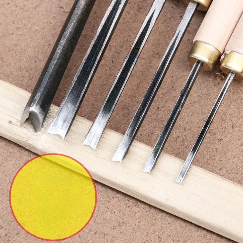 V Type Triangle Wood Carving Chisel &ndash; 240mm Hand Tool for Precision Woodworking