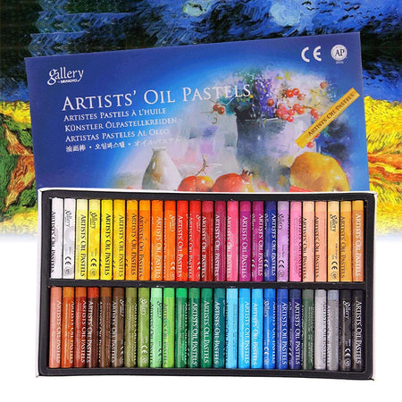 Artist Oil Pastel Set 50 Colors &ndash; Round Washable Sticks
