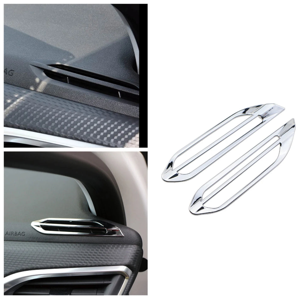 Vidaus oro kondicionavimo grotelių apdaila Peugeot 2008/208 ABS chromo apdaila patvari ABS plastikas
