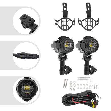 Fog Light 40W Dual LED Spotlights 18-22mm &ndash; Universal Fit