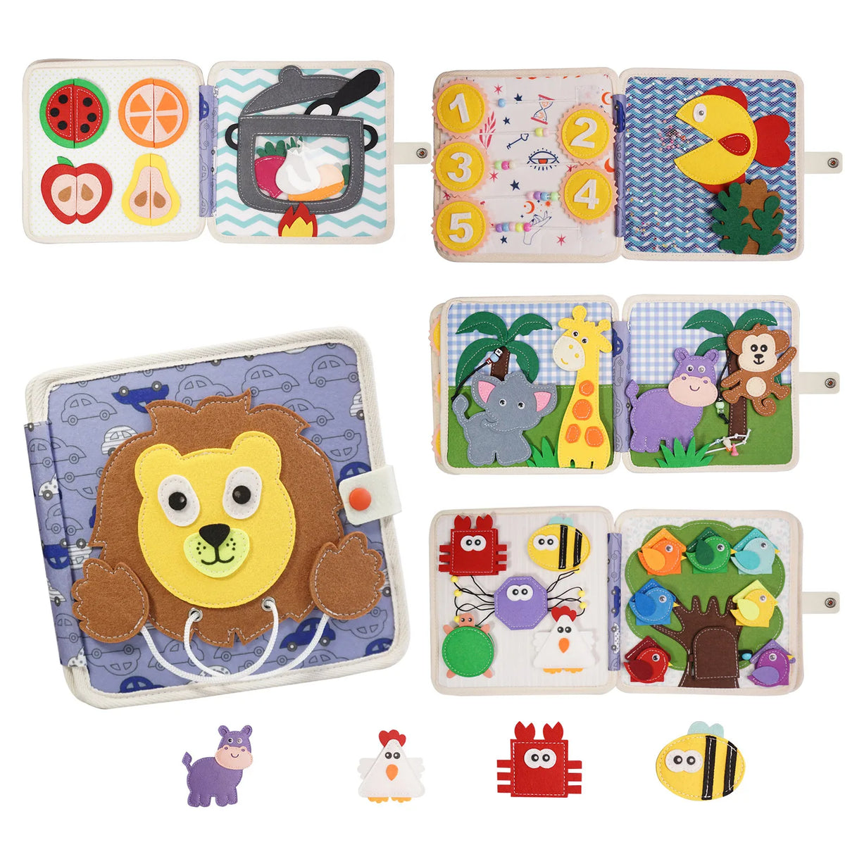 Christmas Lion Busy Board &ndash; Interactive Story Sensory Toy